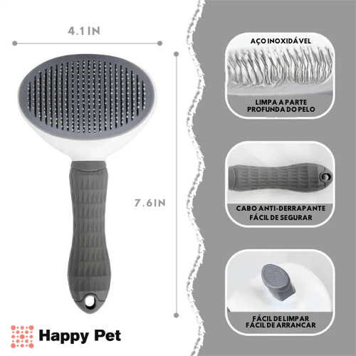 Escova Removedora de Pelos Happy Pet