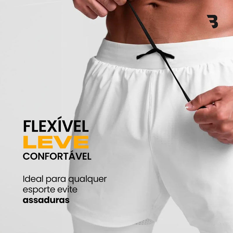Shorts Dry-Fit™ de Compressão BZN - COMPRE 1 LEVE 2 + Brinde
