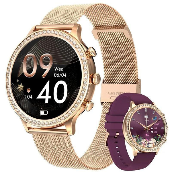 Smartwatch Feminino Cristal PRO + 2ª Pulseira (BRINDE!)