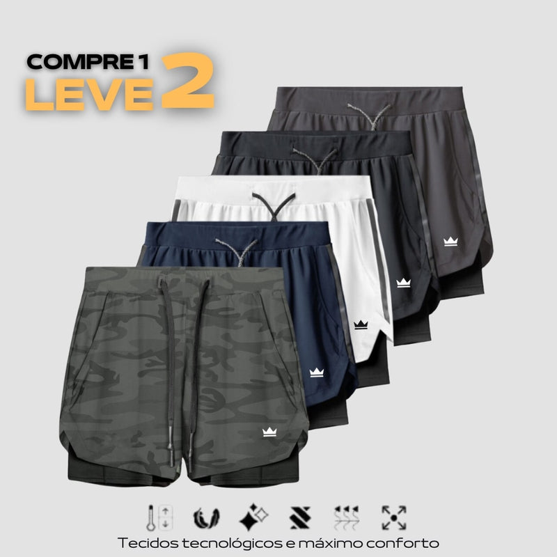 Shorts Dry-Fit™ de Compressão BZN - COMPRE 1 LEVE 2 + Brinde