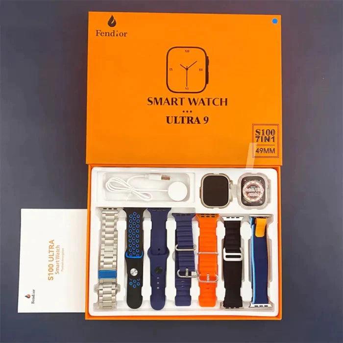 SmartWatch Serie 9 Ultra + Kit com 7 Pulseiras (BRINDE!)  + Case de Proteção (BRINDE!)