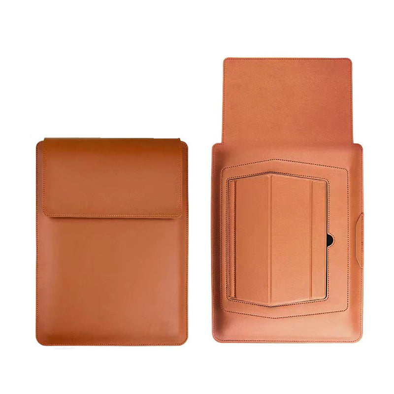 Bolsa Multiuso para Macbook de Couro com Suporte de Mouse