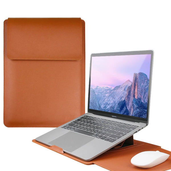 Bolsa Multiuso para Macbook de Couro com Suporte de Mouse
