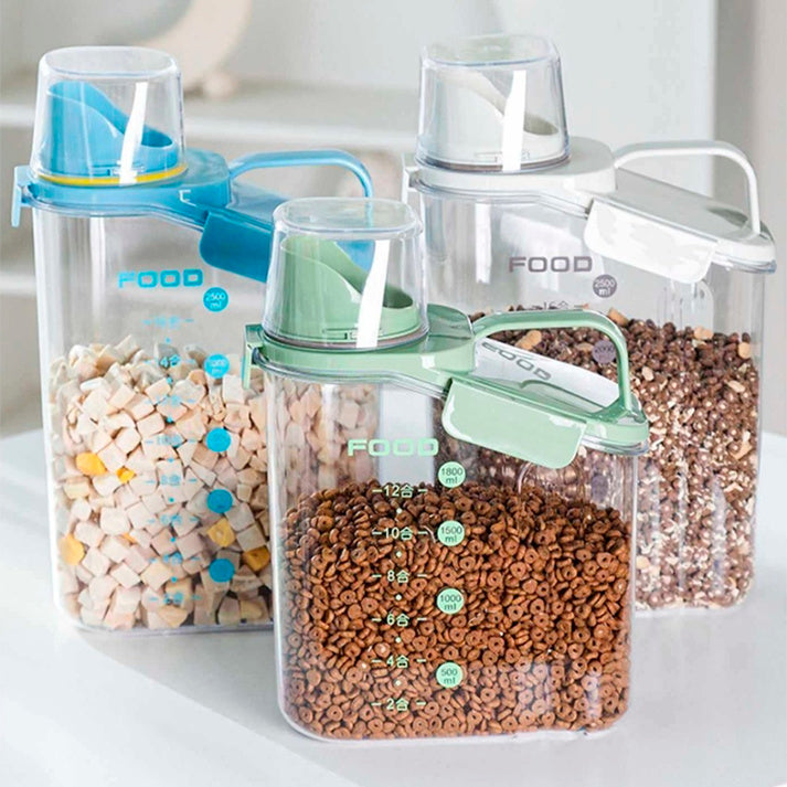 Dispenser Organizador de Alimentos Hermético com Medidor - FreshFlow