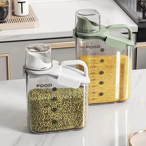 Dispenser Organizador de Alimentos Hermético com Medidor - FreshFlow