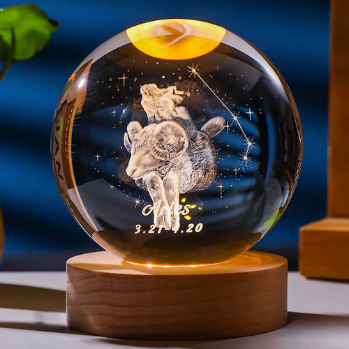 Luminária Bola de Cristal dos Signos LED - AstroGlow