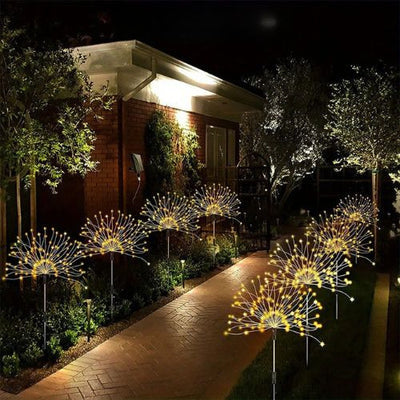 Luminária Led Solar de Fogos de Artifícios Impermeável