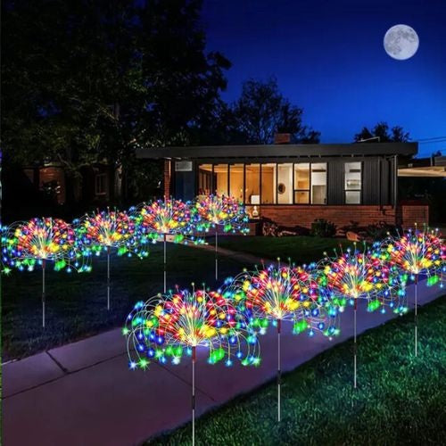Luminária Led Solar de Fogos de Artifícios Impermeável