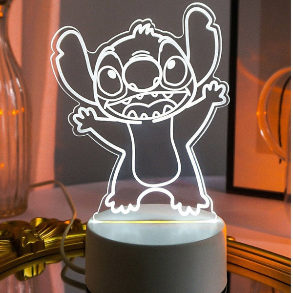 Luminária Led Stitch 3D Noturna