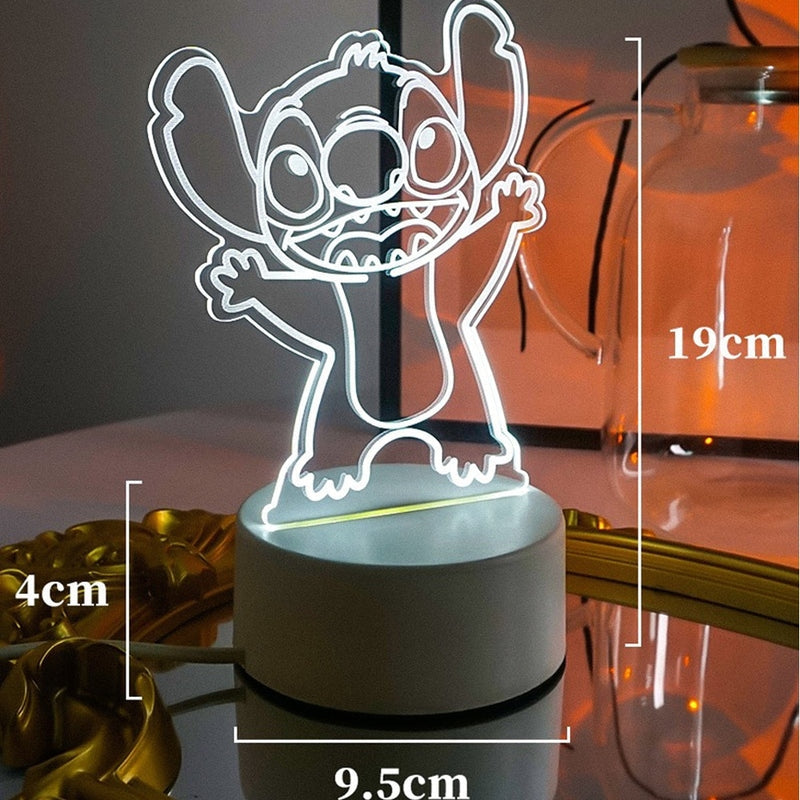 Luminária Led Stitch 3D Noturna