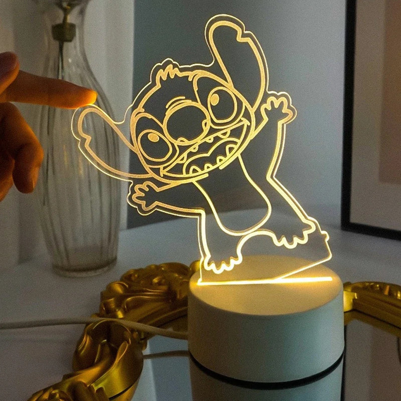 Luminária Led Stitch 3D Noturna