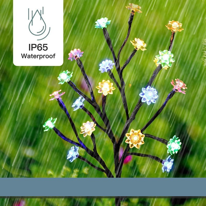 Luminária Solar de Flores para Jardim Impermeável - BloomGlow