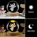 Luminária Stitch 3D LED de Cristal