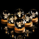 Luminária Stitch 3D LED de Cristal