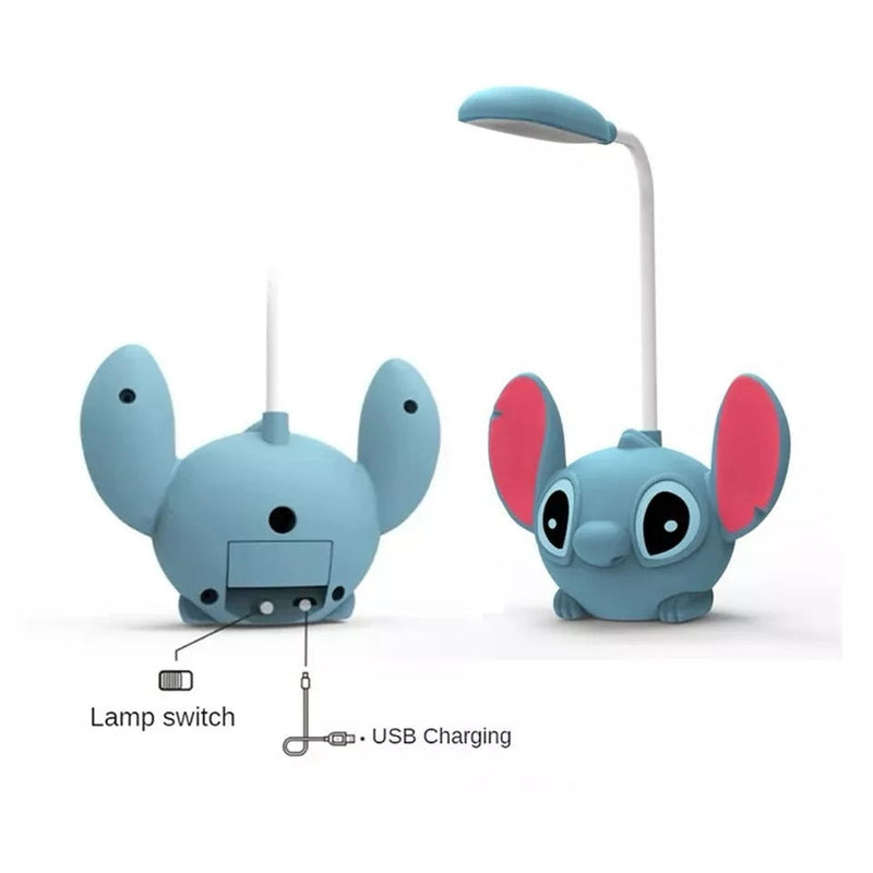 Luminária Stitch de Mesa com Apontador de Lápis USB