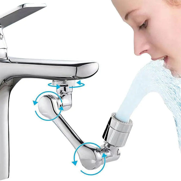 Torneira Extensor de Rotação Universal 1080° com Rosca de Aço