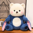 Urso Pelúcia Cosplay Stitch com Chapéu Removível