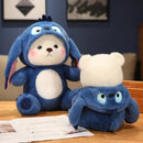 Urso Pelúcia Cosplay Stitch com Chapéu Removível