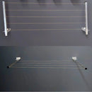 Varal Dobrável Retrátil de Alumínio + 21m de Cabo Aço Encapado