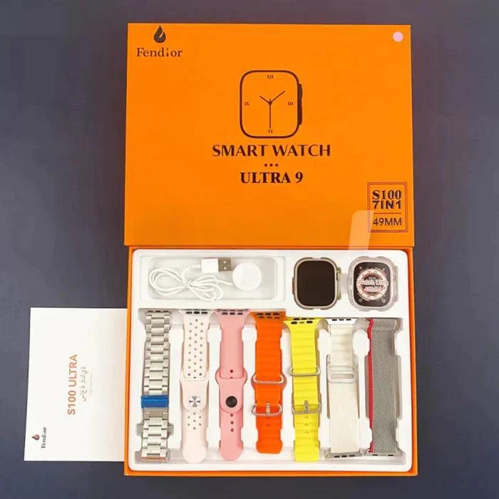 SmartWatch Serie 9 Ultra + Kit com 7 Pulseiras (BRINDE!)  + Case de Proteção (BRINDE!)