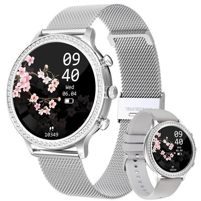Smartwatch Feminino Cristal PRO + 2ª Pulseira (BRINDE!)
