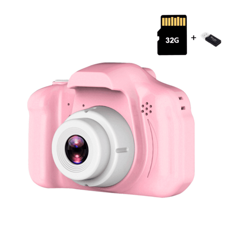 Câmera Digital Infantil 3 em 1 • Cam Kids© (Foto, Vídeo e Jogos ) + Cartão de Memória 32gb (BRINDE!)