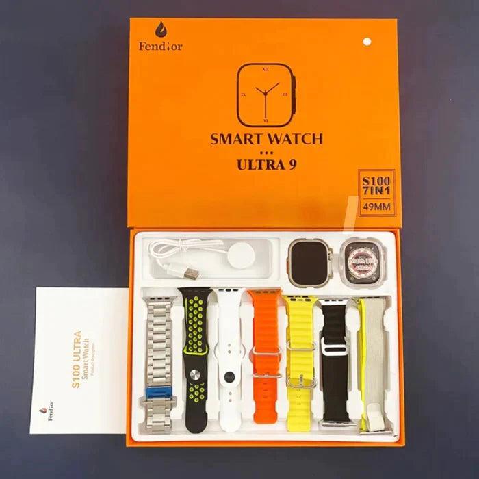 SmartWatch Serie 9 Ultra + Kit com 7 Pulseiras (BRINDE!)  + Case de Proteção (BRINDE!)