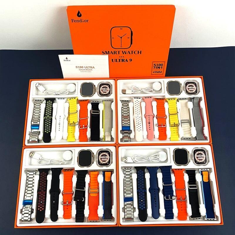 SmartWatch Serie 9 Ultra + Kit com 7 Pulseiras (BRINDE!)  + Case de Proteção (BRINDE!)