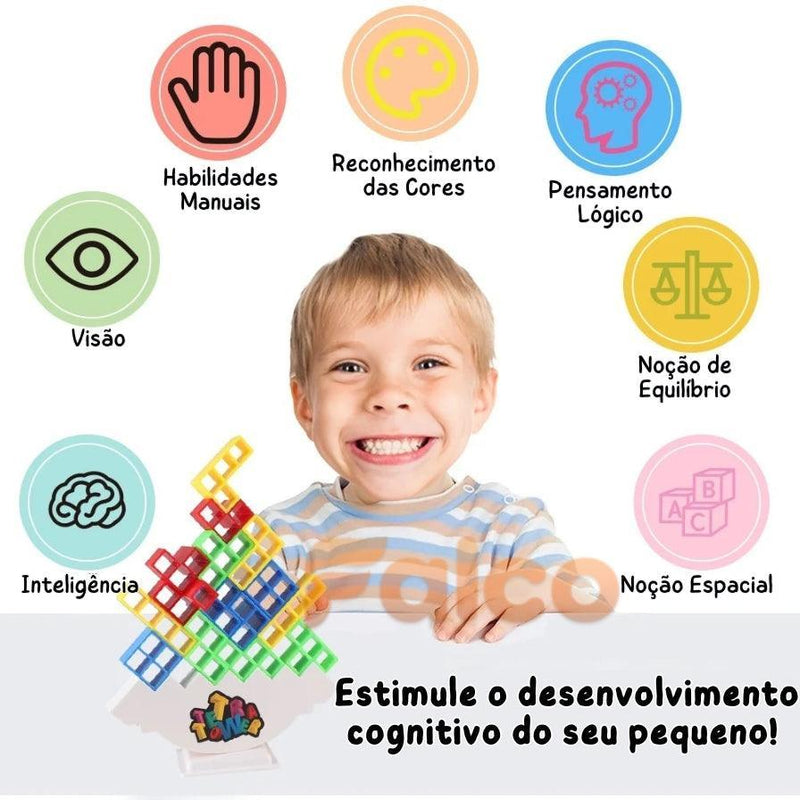 Jogo Interativo Tetra Tower® (Mistura do Jenga com o Tetris)