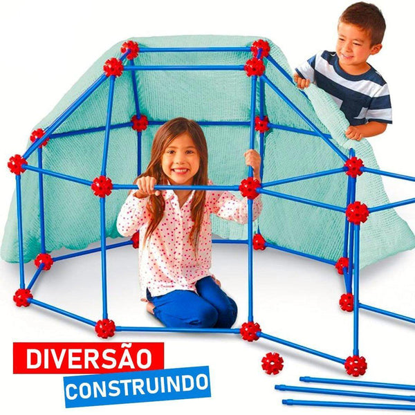 Kit de Construção Cabana Kids + Lona (BRINDE!) + Livro Desenvolvimento Infantil (BRINDE!)