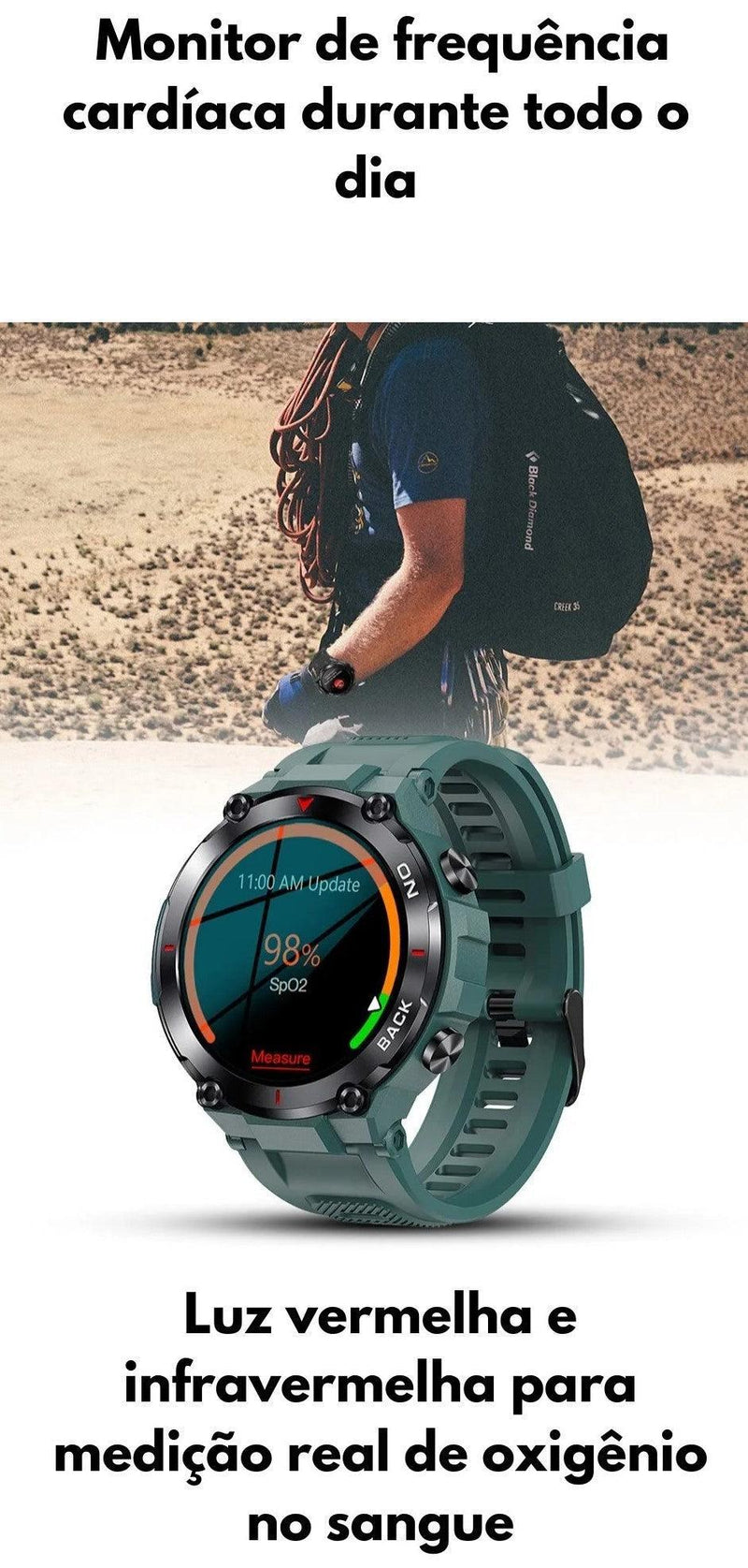 SmartWatch Masculino - Militar 360