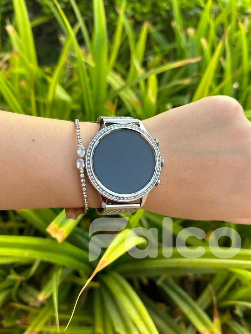 Smartwatch Feminino Cristal PRO + 2ª Pulseira (BRINDE!)
