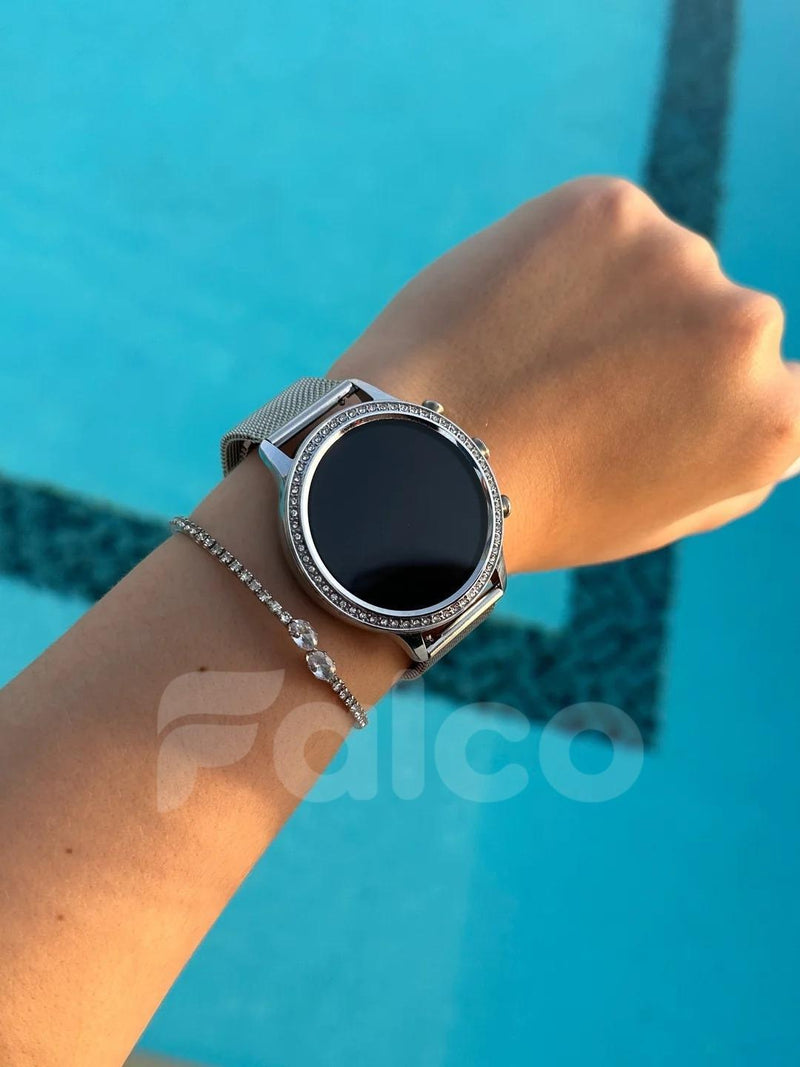 Smartwatch Feminino Cristal PRO + 2ª Pulseira (BRINDE!)