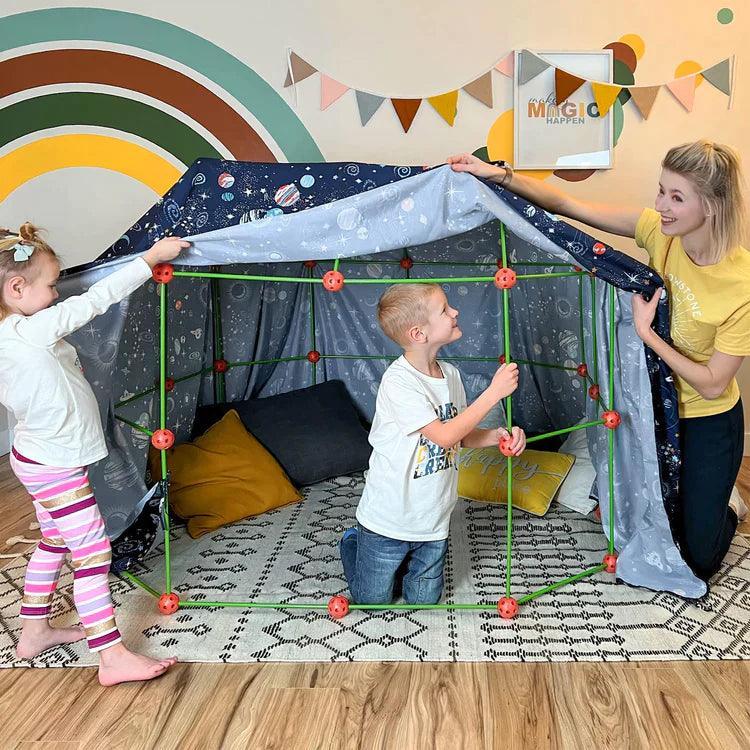 Kit de Construção Cabana Kids + Lona (BRINDE!) + Livro Desenvolvimento Infantil (BRINDE!)
