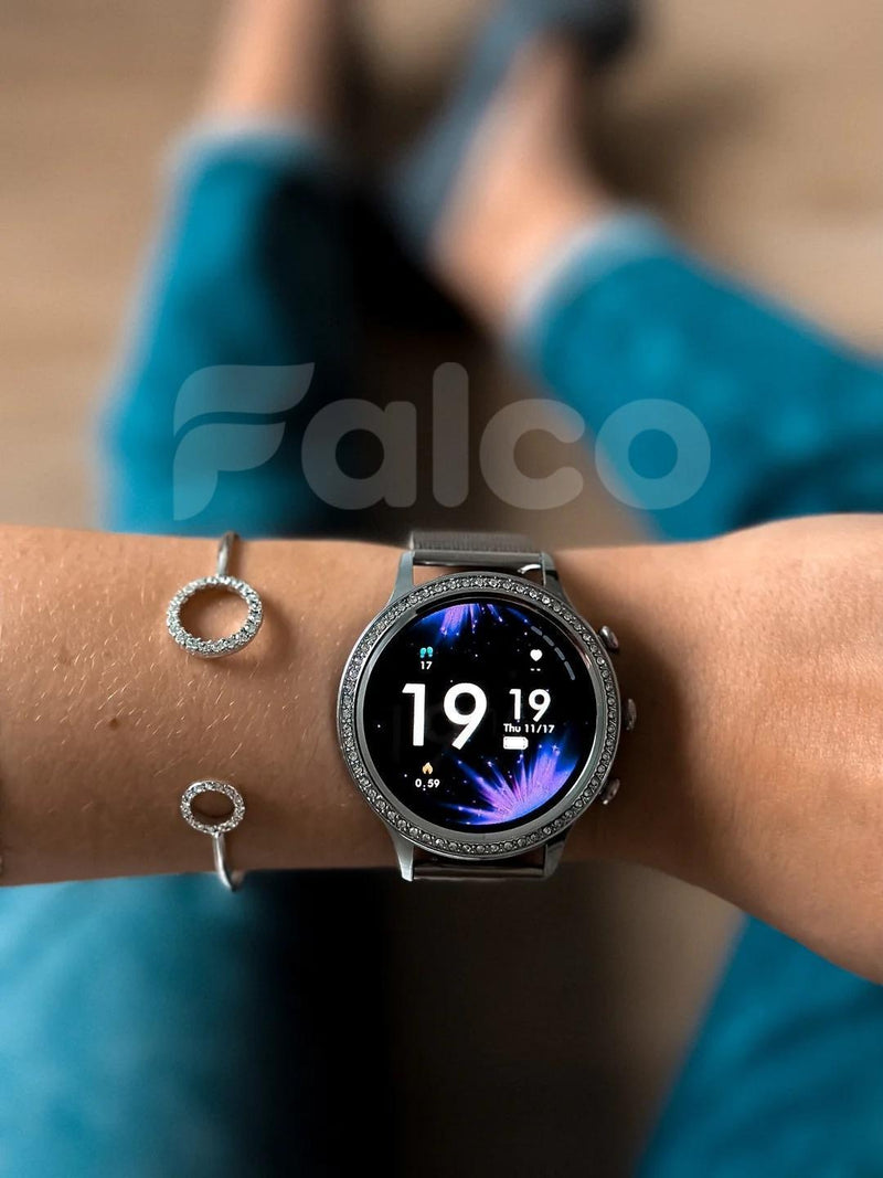 Smartwatch Feminino Cristal PRO + 2ª Pulseira (BRINDE!)