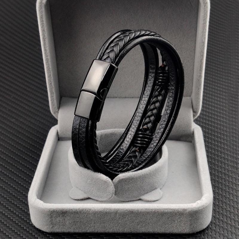 Pulseira de Cruz em Couro - Classic Christ